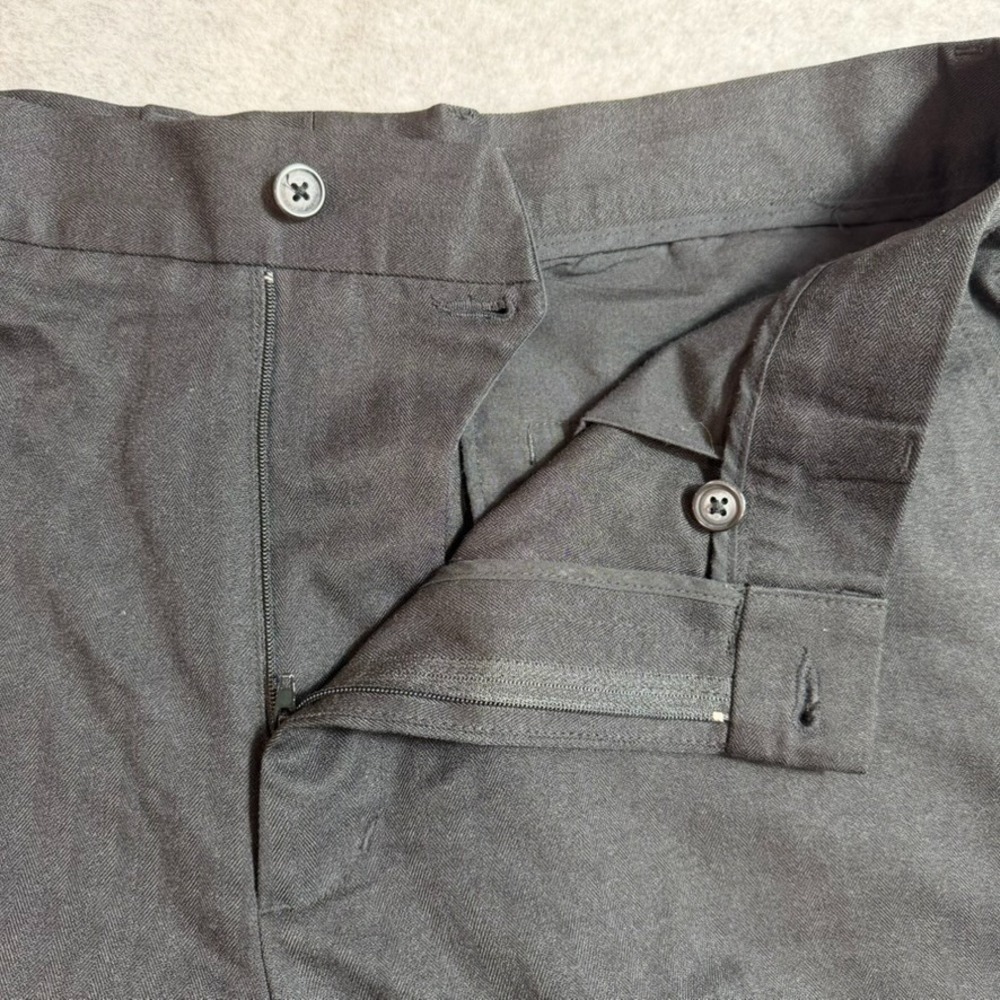Perry Ellis Mens 36x32 Black Flat Front Dress Pants Slacks 49MB9016 - Picture 6 of 11